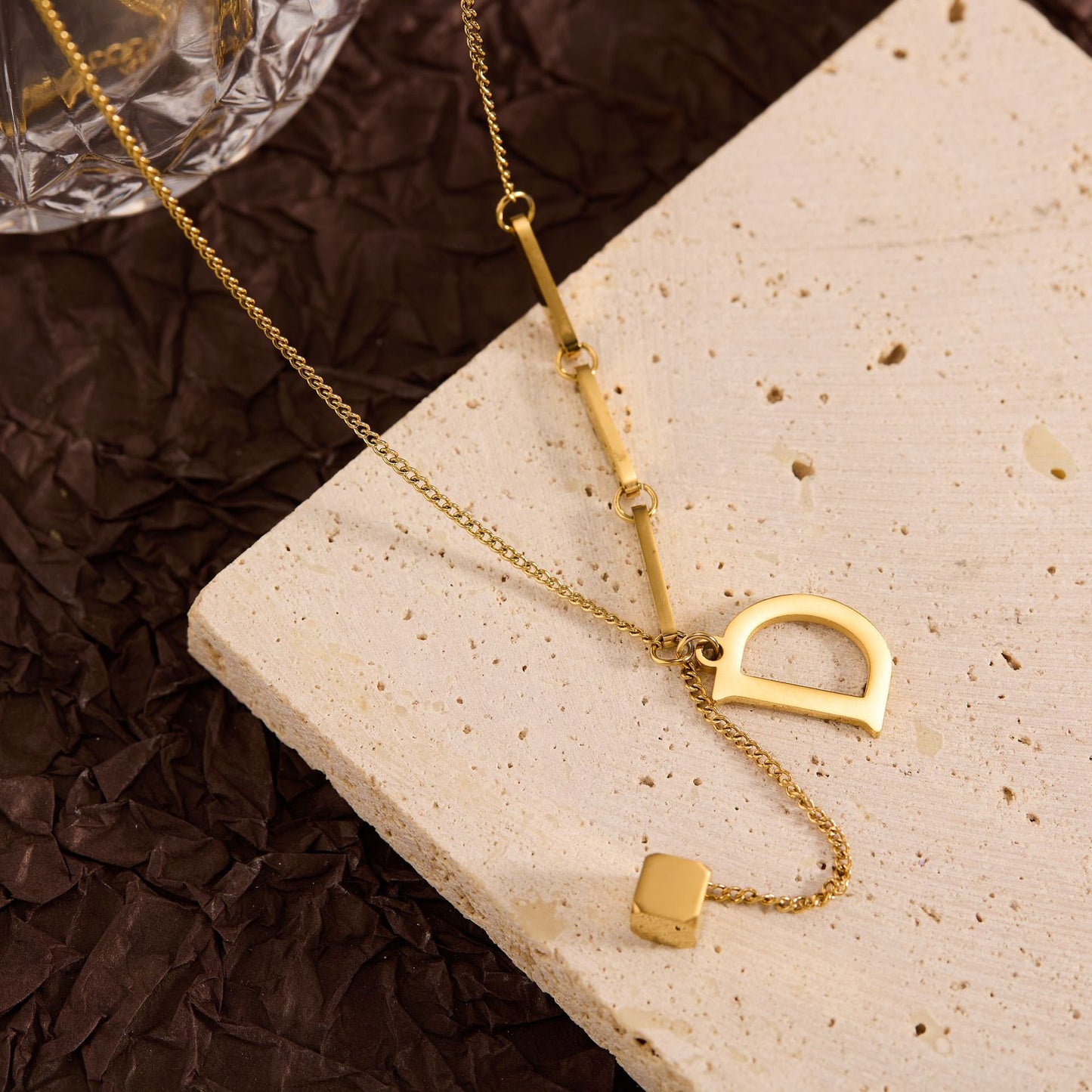 Summer New Titanium Steel Non-fading Versatile Necklace Light Luxury Simple Pendant Women's Necklace