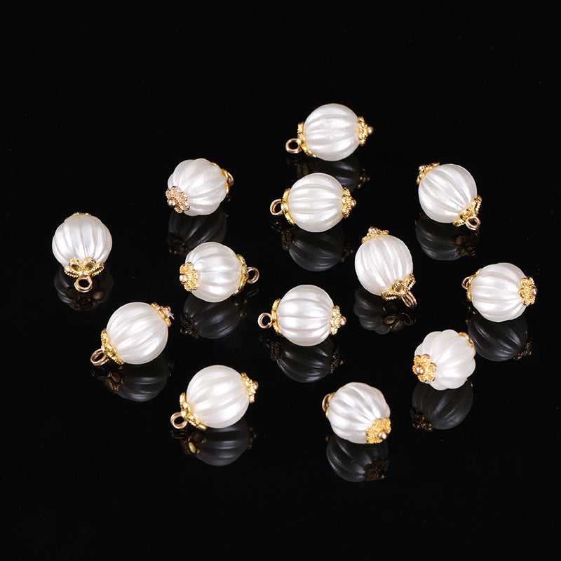 New Hollow Pumpkin Brushed Pendant, Drilling Ring Handmade Pendant DIY Jewelry Accessories, Pendant Sealing Glaze Color Retention