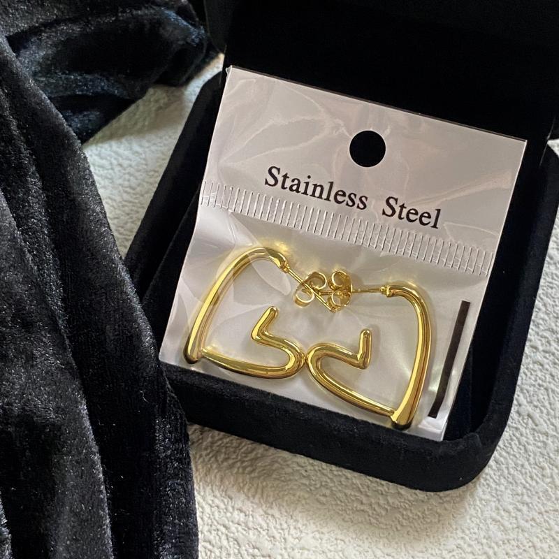 18K Gold Plated Stainless Steel Earrings Geometric Irregular Minimalist Temperament Earrings