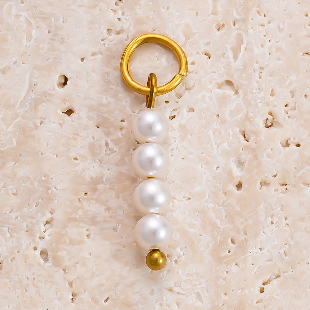 DIY Jewelry Accessories Do Not Fade, High-end Necklace Accessories Electroplated 18k Real Gold Stainless Steel Pendant Single Pendant