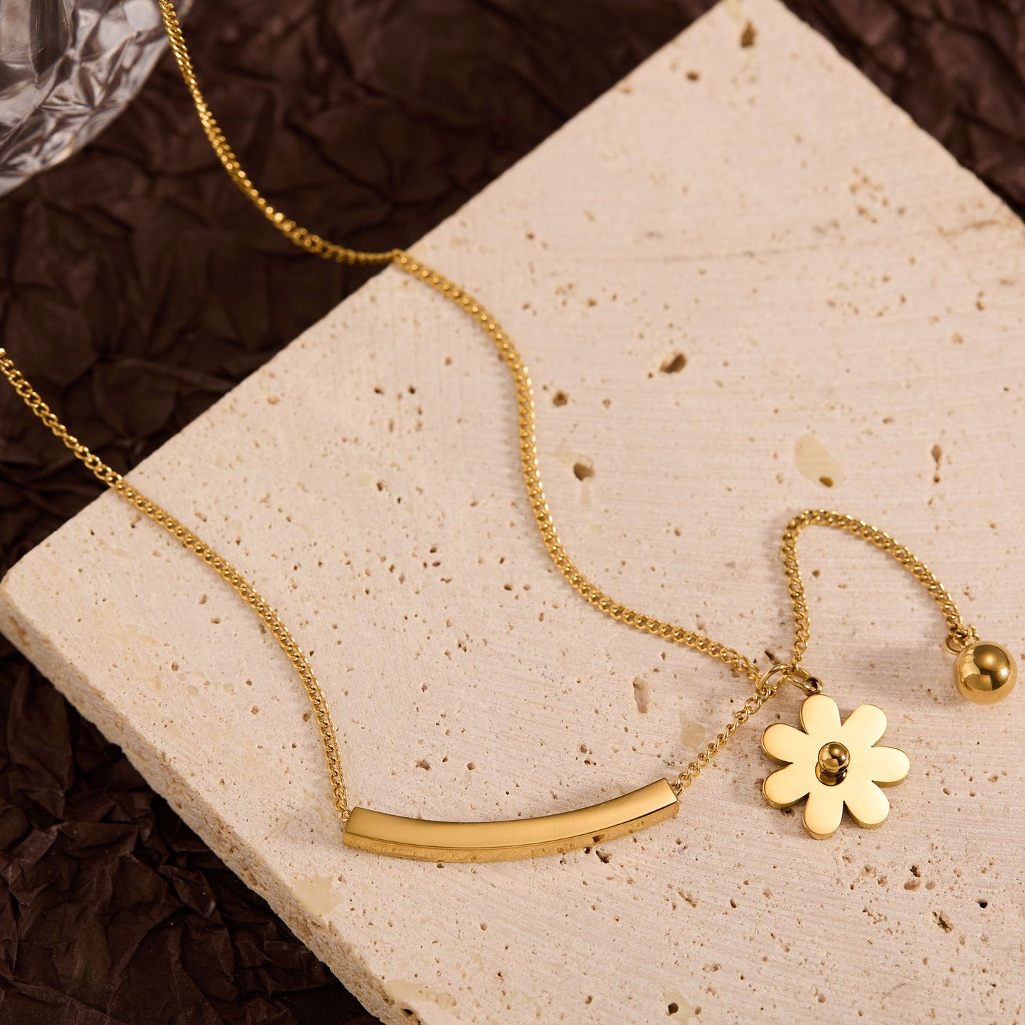 Summer New Titanium Steel Non-fading Versatile Necklace Light Luxury Simple Pendant Women's Necklace