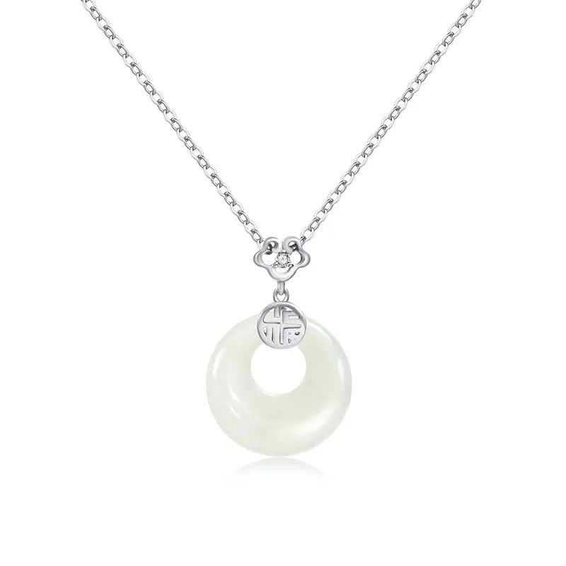 Silver-plated Natural Aquamarine Moonstone Necklace Women's High Sense Ins Wind Niche Versatile Oval Pendant Collarbone Chain