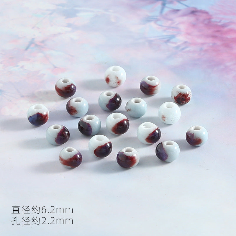 Ocean Wind Ceramic Beads Rabbit Conch Cat Claws Beaded Accessories Handmade Material DIY Loose Beads Bracelet Accessories