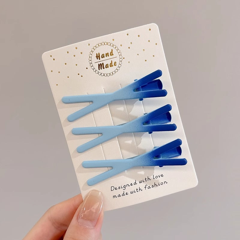 Black and White Checkerboard Hairpin Seamless Hairpin Broken Hair Bangs Side Clip Female Korean Duck Bill Clip One-word Clip