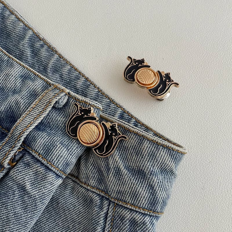 Jeans Waistband Reduced Waist Buckle Brooch Women's Skirt Tightened Waist Artifact Pin Fixed Anti-light Buckle Button