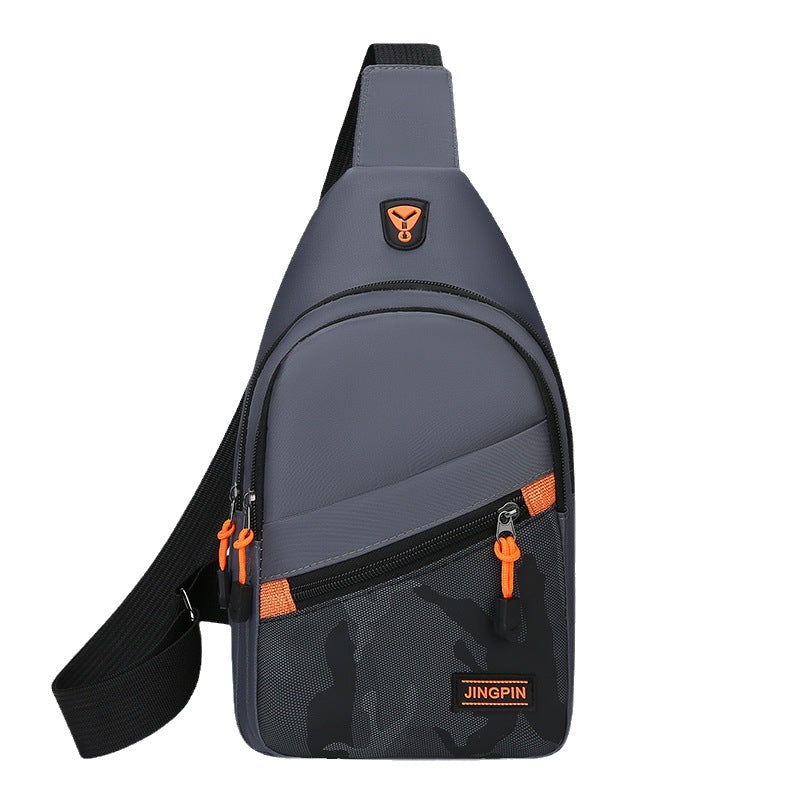 Casual Men's Shoulder Bag Korean College Student Crossbody Bag Outdoor Travel Portable Small Satchel Simple Versatile Breast Bag