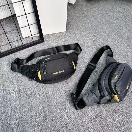 Outdoor Sports Men's Work Wear-resistant Fanny Pack Simple Waterproof Portable Multifunctional Messenger Breast Bag