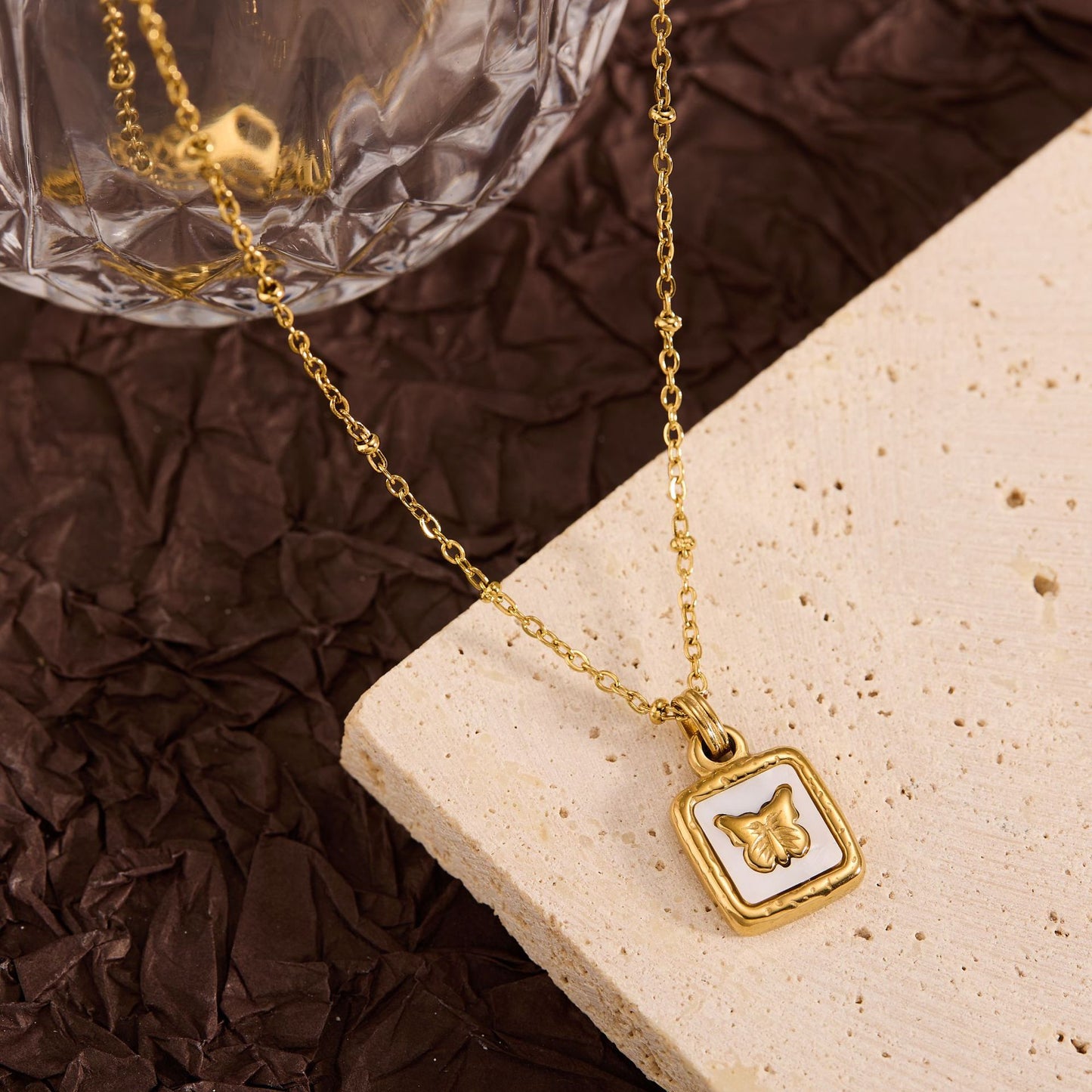 Summer New Titanium Steel Non-fading Versatile Necklace Light Luxury Simple Pendant Women's Necklace