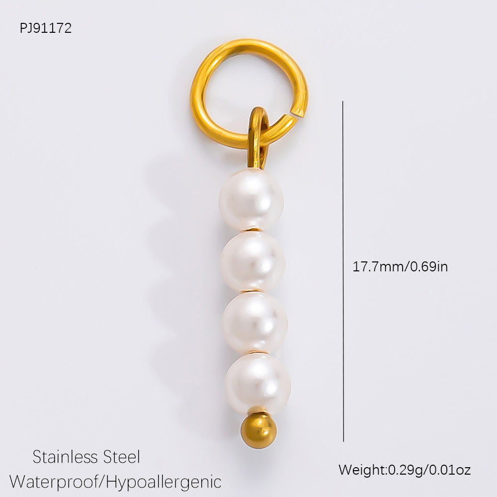 DIY Jewelry Accessories Do Not Fade, High-end Necklace Accessories Electroplated 18k Real Gold Stainless Steel Pendant Single Pendant