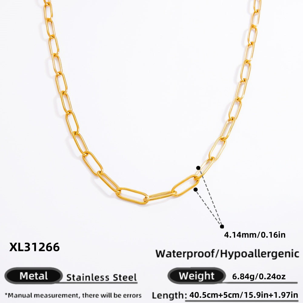 DIY Jewelry Accessories Do Not Fade, High-end Necklace Accessories Electroplated 18k Real Gold Stainless Steel Pendant Single Pendant