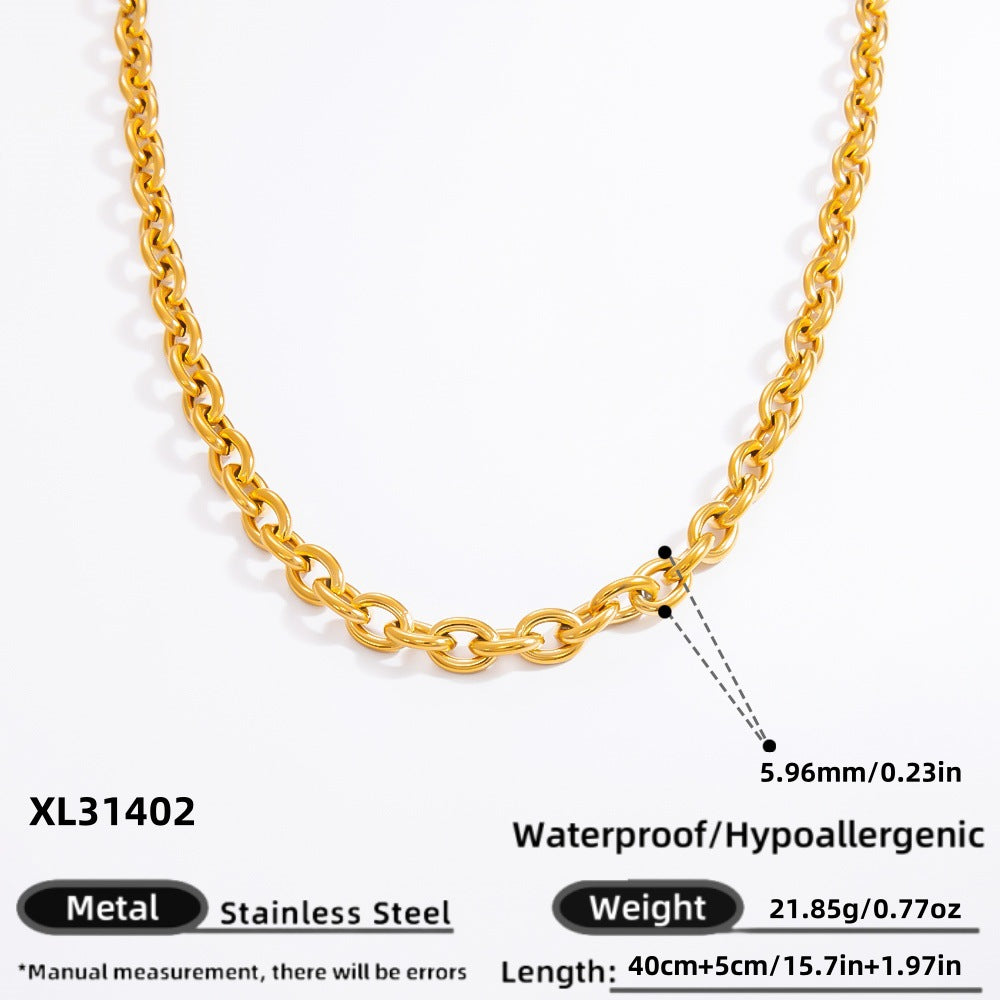 DIY Jewelry Accessories Do Not Fade, High-end Necklace Accessories Electroplated 18k Real Gold Stainless Steel Pendant Single Pendant