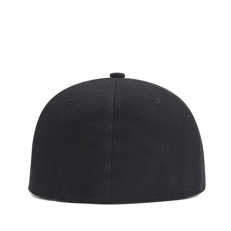 Hip Hop Solid Color Flat Edge Hip Hop Hat Hip Hop Fully Sealed Baseball Cap Men and Women, Tide Flat Brim Fully Sealed Hat