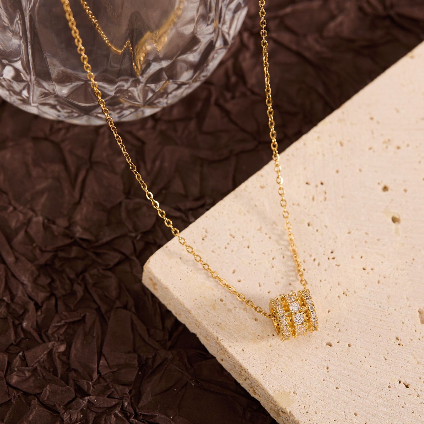 Summer New Titanium Steel Non-fading Versatile Necklace Light Luxury Simple Pendant Women's Necklace