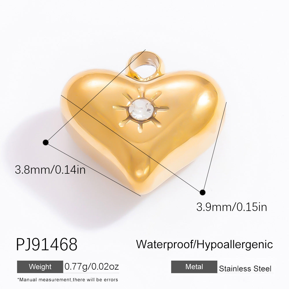 DIY Jewelry Accessories Do Not Fade, High-end Necklace Accessories Electroplated 18k Real Gold Stainless Steel Pendant Single Pendant