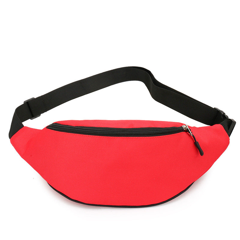 New Simplified Sports Mobile Phone Fanny Pack Men's Simple Korean Shoulder Messenger Bag Women's Solid Color Close-fitting Breast Bag