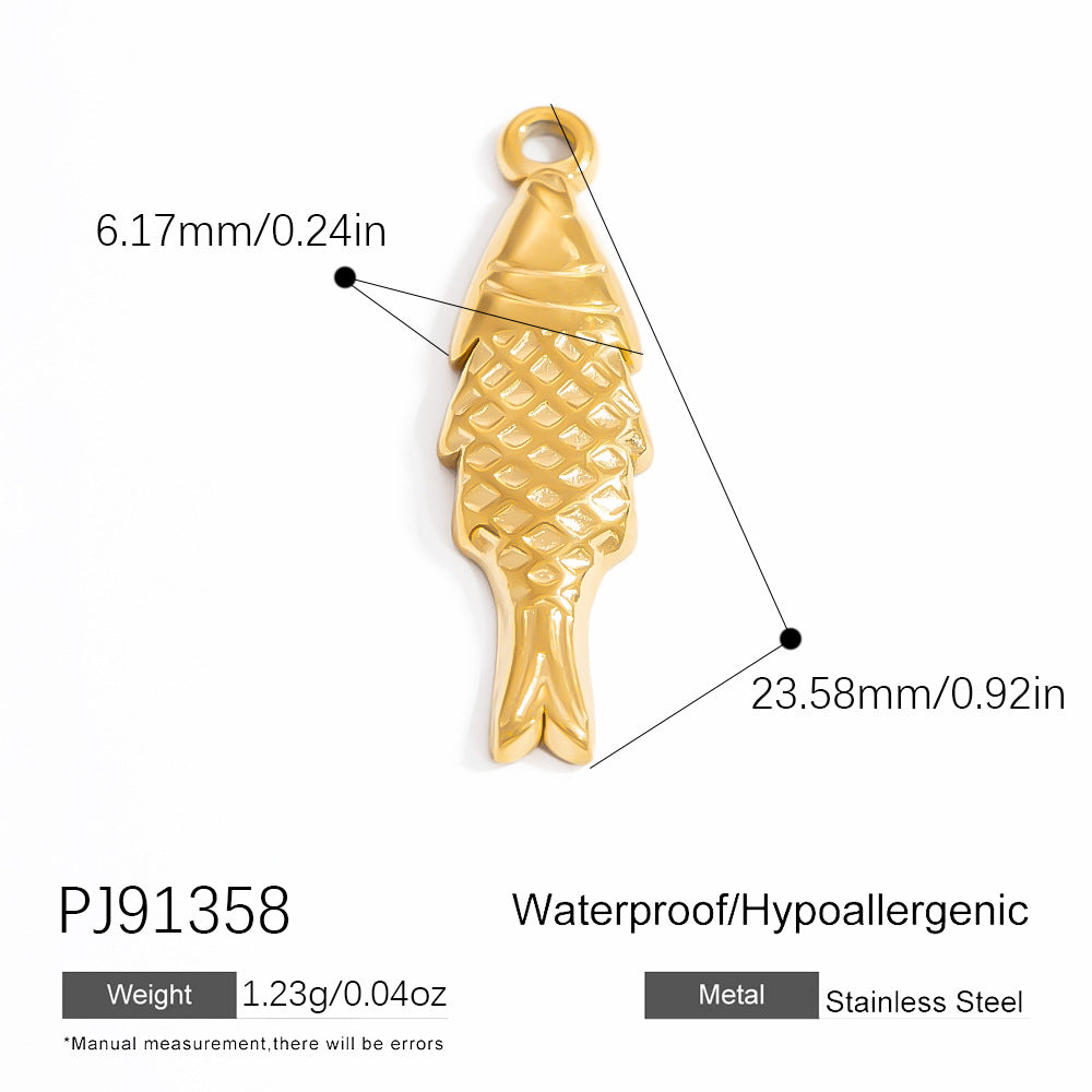 DIY Jewelry Accessories Do Not Fade, High-end Necklace Accessories Electroplated 18k Real Gold Stainless Steel Pendant Single Pendant