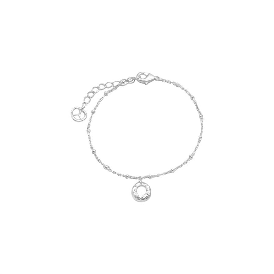 Korean Version S925 Sterling Silver Bread Head Bracelet Women's Minimalist Style Exquisite Niche Design High-end Bracelet Jewelry New