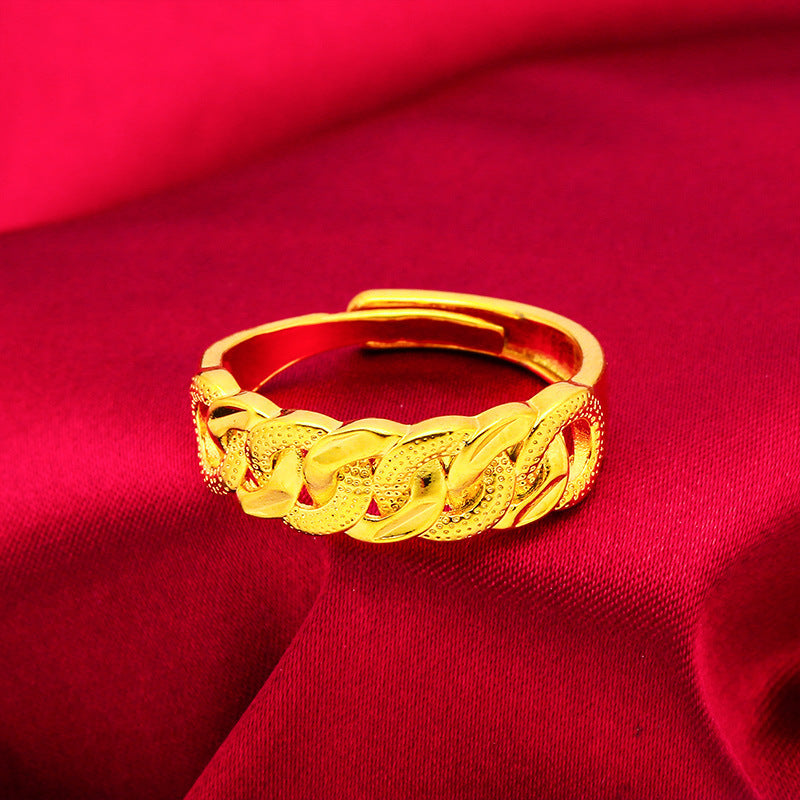 Vietnamese Sand Gold Bracelet Men's Imitation Gold-plated Women's Whip Boss Bracelet
