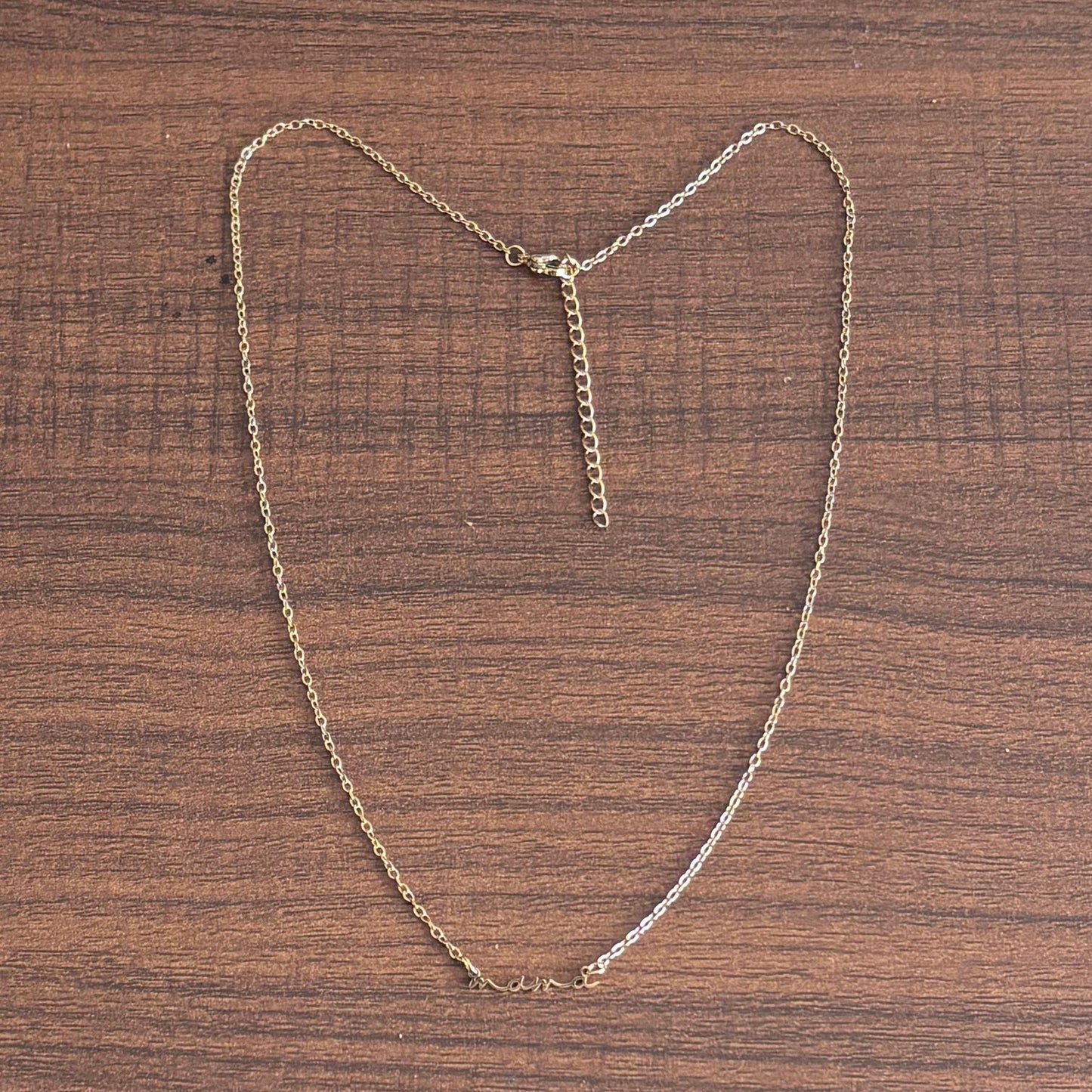 18K Gold Non-fading Stainless Steel Mama Necklace Neck Chain Parent-child Gift Mother's Day Gift Love Mom Necklace