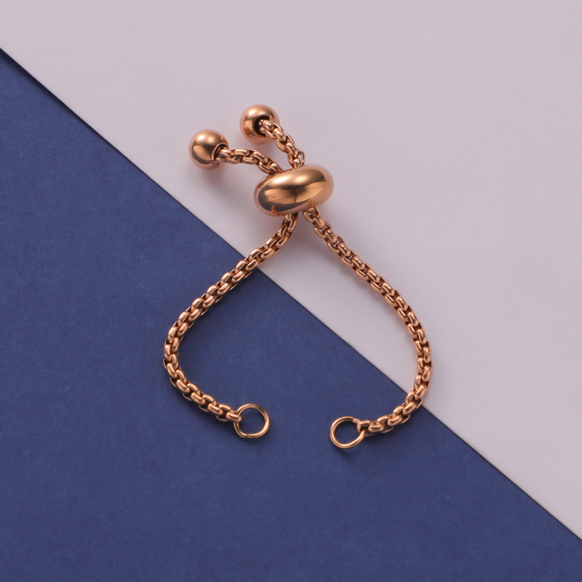 Hot-selling DIY Stainless Steel Adjustable Ring Accessories Pull-out Telescopic Rubber Ring 4.5cm/5cmm Ring Chain