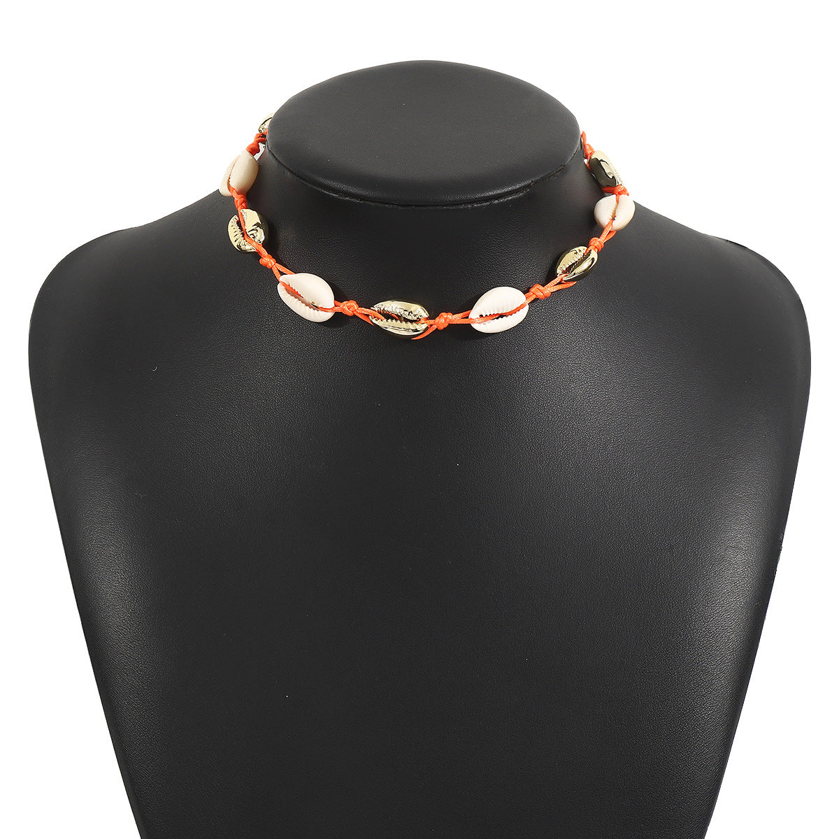 Bohemian Hand-woven Alloy Shell Necklace, Summer Dopamine Beach Resort Collarbone Chain