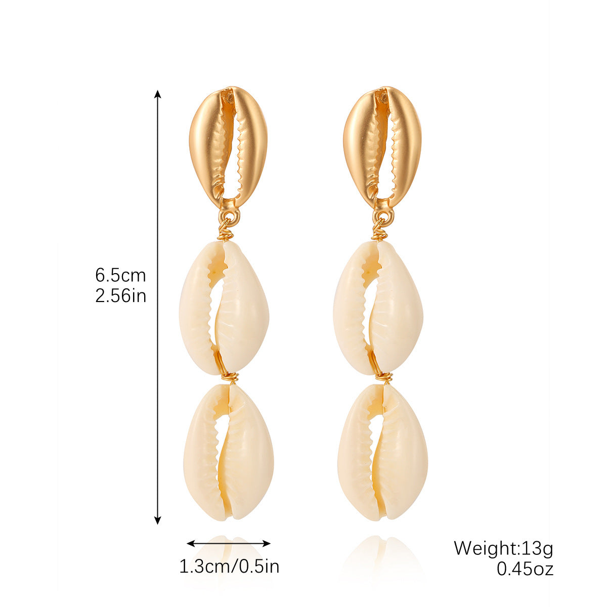 European and American New Marine Series Earrings Natural Stone Bohemi Shell Earrings Set Pearl Shell Earrings