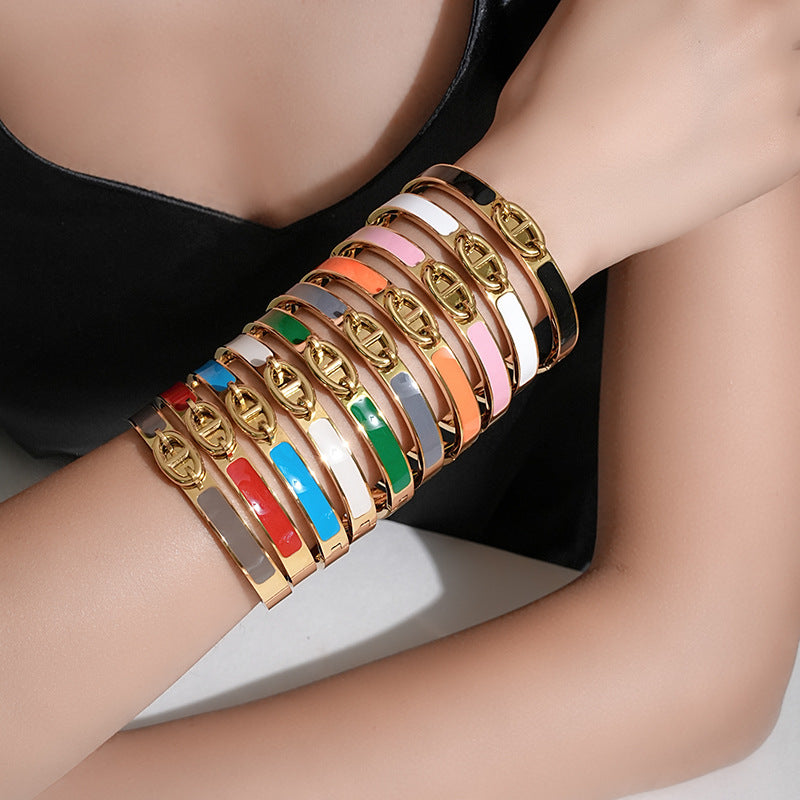 Pig Nose Bracelet European and American Fashion Multi-color Bracelet