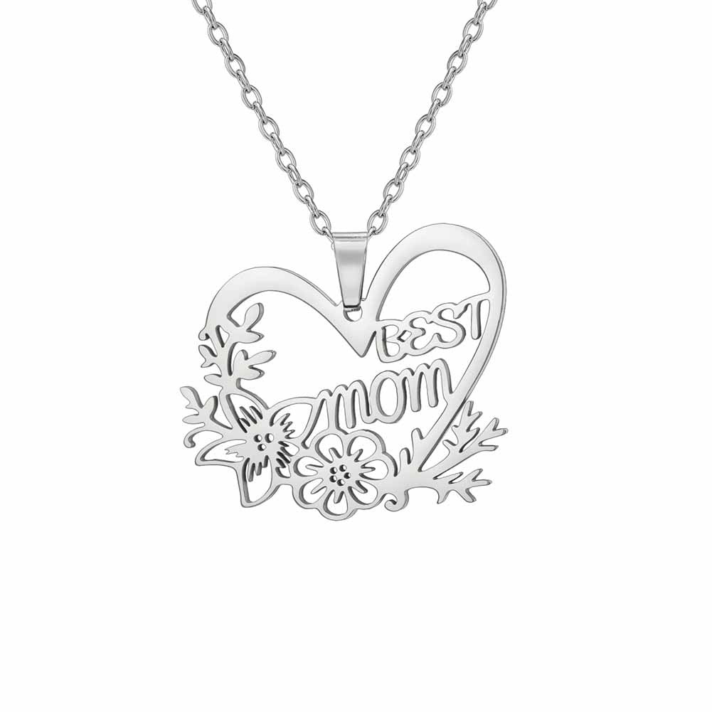 Mother's Day Gift BEST MOM Pendant 304 Material Stainless Steel Necklace