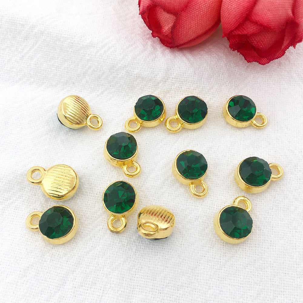 Alloy Diamond Twelve Birthday Stone Small Pendant Star Stone Lucky Stone Birthday Stone DIY Pendant 7mm Jewelry Accessories