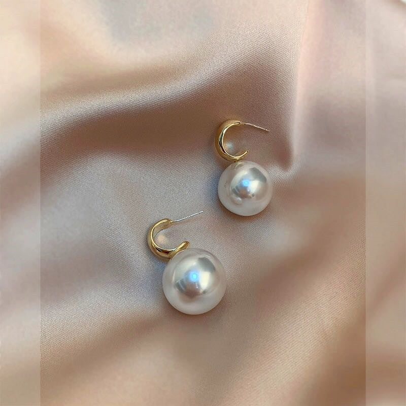 S925 Silver Needle Earrings Women's New Trendy Versatile Temperament Earrings Internet Celebrities Korean Ins Simple Personality Earrings Earrings