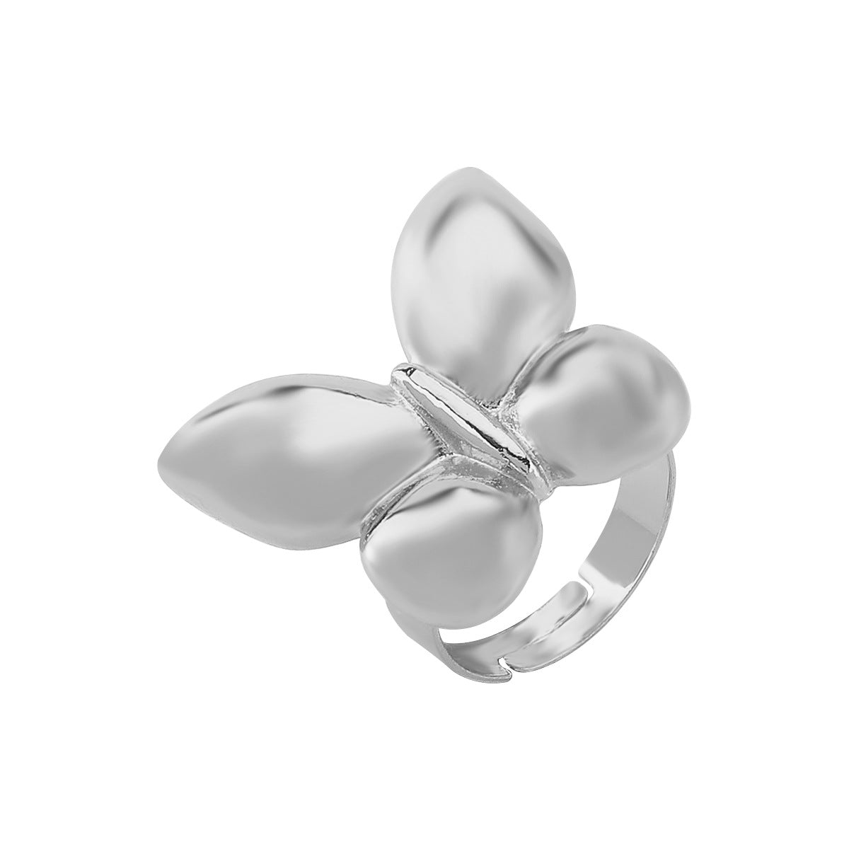 Personalized Design Retro Simple Butterfly Earrings, Temperament Fashion Alloy Ring Necklace