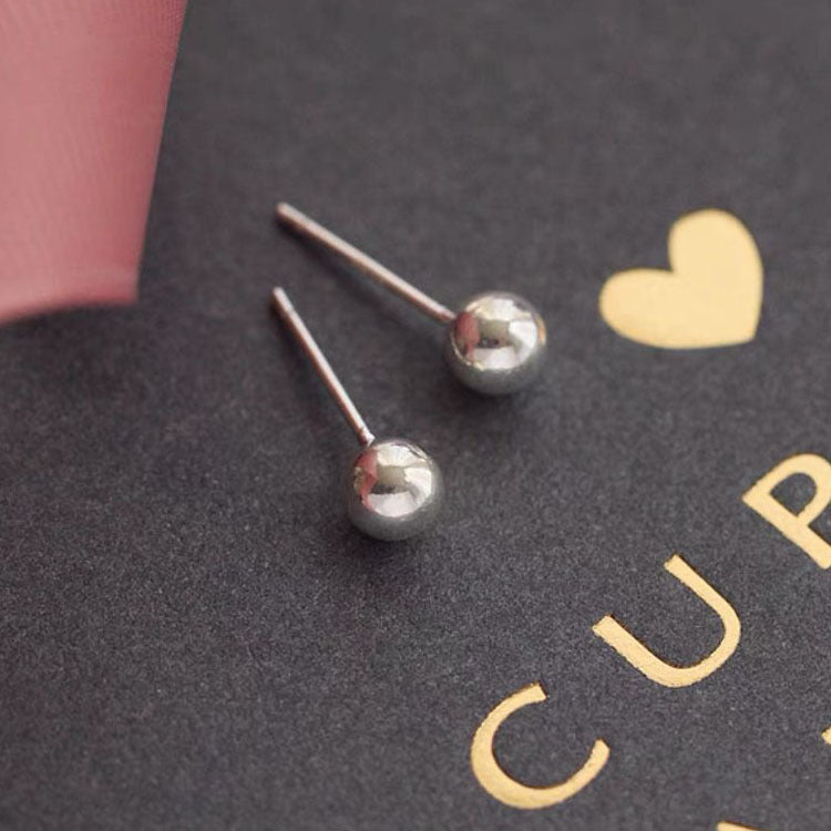 S925 Silver Needle Simple Ear Hole Earrings, Women's Small and Versatile Commuting Temperament Earrings, No Need To Pick Ear Accessories When Sleeping