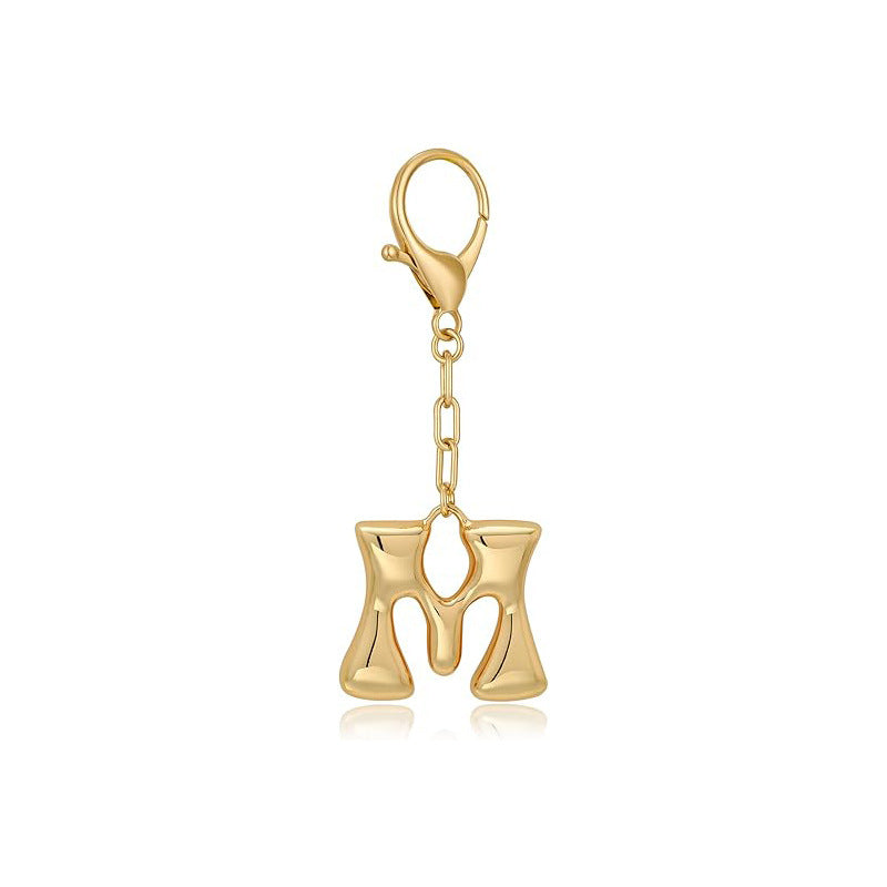 Hot-selling 26-letter Keychain Pendant Simple and Fashionable Versatile English Letter Bag Accessories Pendant