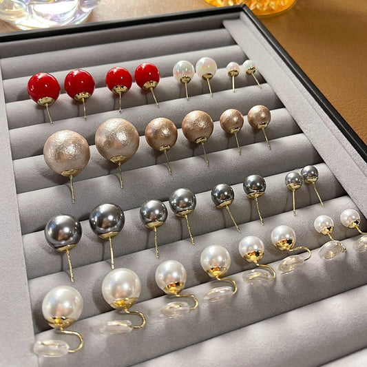 S925 Silver Needle Simple Ear Hole Earrings, Women's Small and Versatile Commuting Temperament Earrings, No Need To Pick Ear Accessories When Sleeping