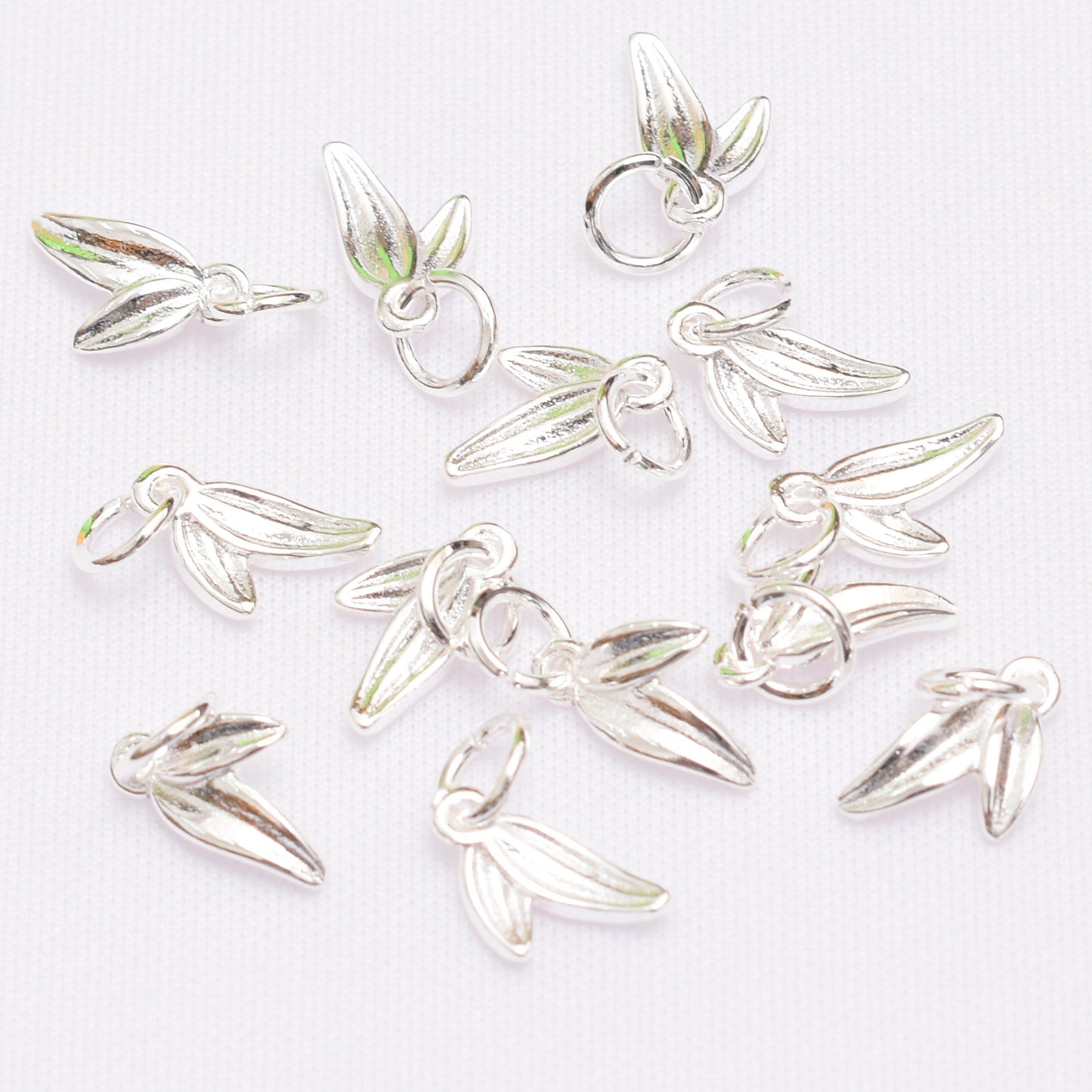 Ancient Sand Gold Bamboo Leaf Bracelet Pendant Accessories DIY Handmade Beaded Braided Rope Hand Necklace Bamboo Pendant