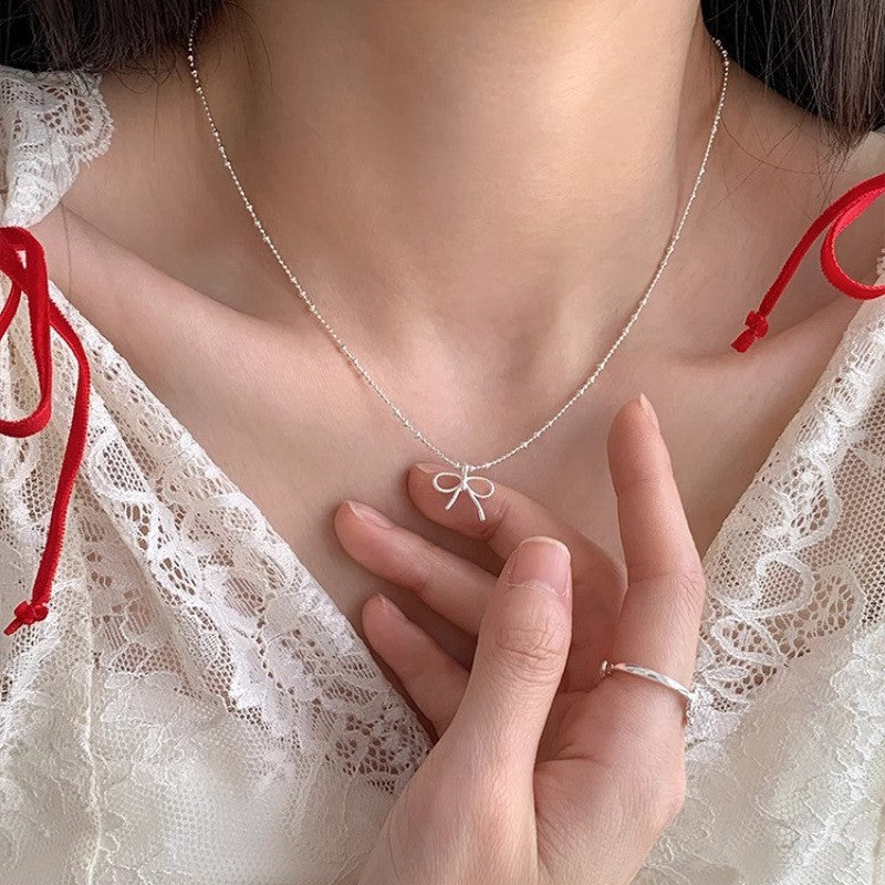 S925 Sterling Silver Premium Butterfly Necklace Gift Ins Female Niche Cold Wind Light Luxury Personalized Fashion Internet Celebrity Pendant