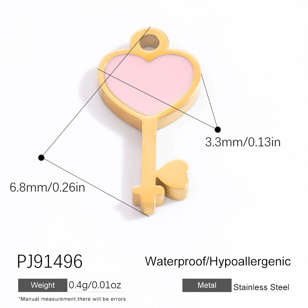 DIY Jewelry Accessories Do Not Fade, High-end Necklace Accessories Electroplated 18k Real Gold Stainless Steel Pendant Single Pendant