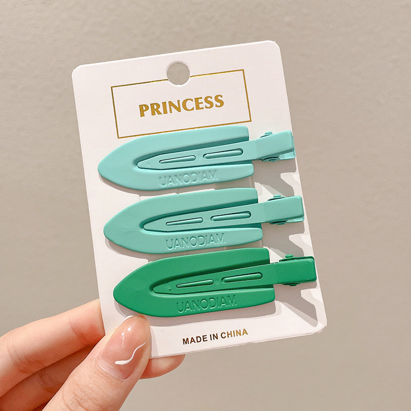 Black and White Checkerboard Hairpin Seamless Hairpin Broken Hair Bangs Side Clip Female Korean Duck Bill Clip One-word Clip