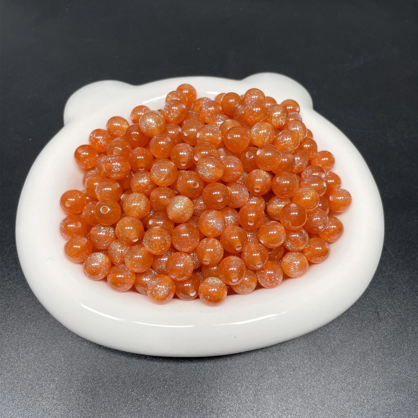 8/10/12 Mm Resin Fine Flash Starry Sky Mermaid Ji Round Beads Resin Imitation Cat Eye Beads DIY Bracelet Accessories