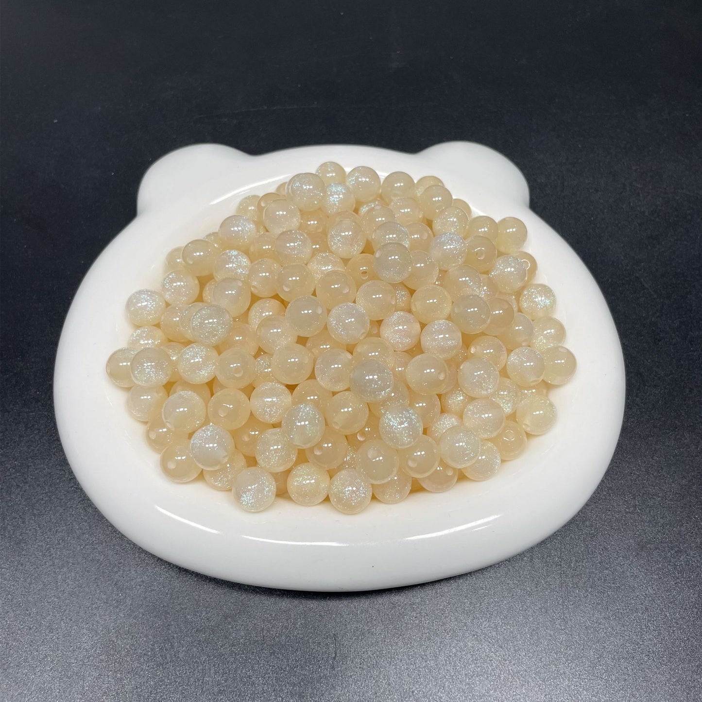 8/10/12 Mm Resin Fine Flash Starry Sky Mermaid Ji Round Beads Resin Imitation Cat Eye Beads DIY Bracelet Accessories