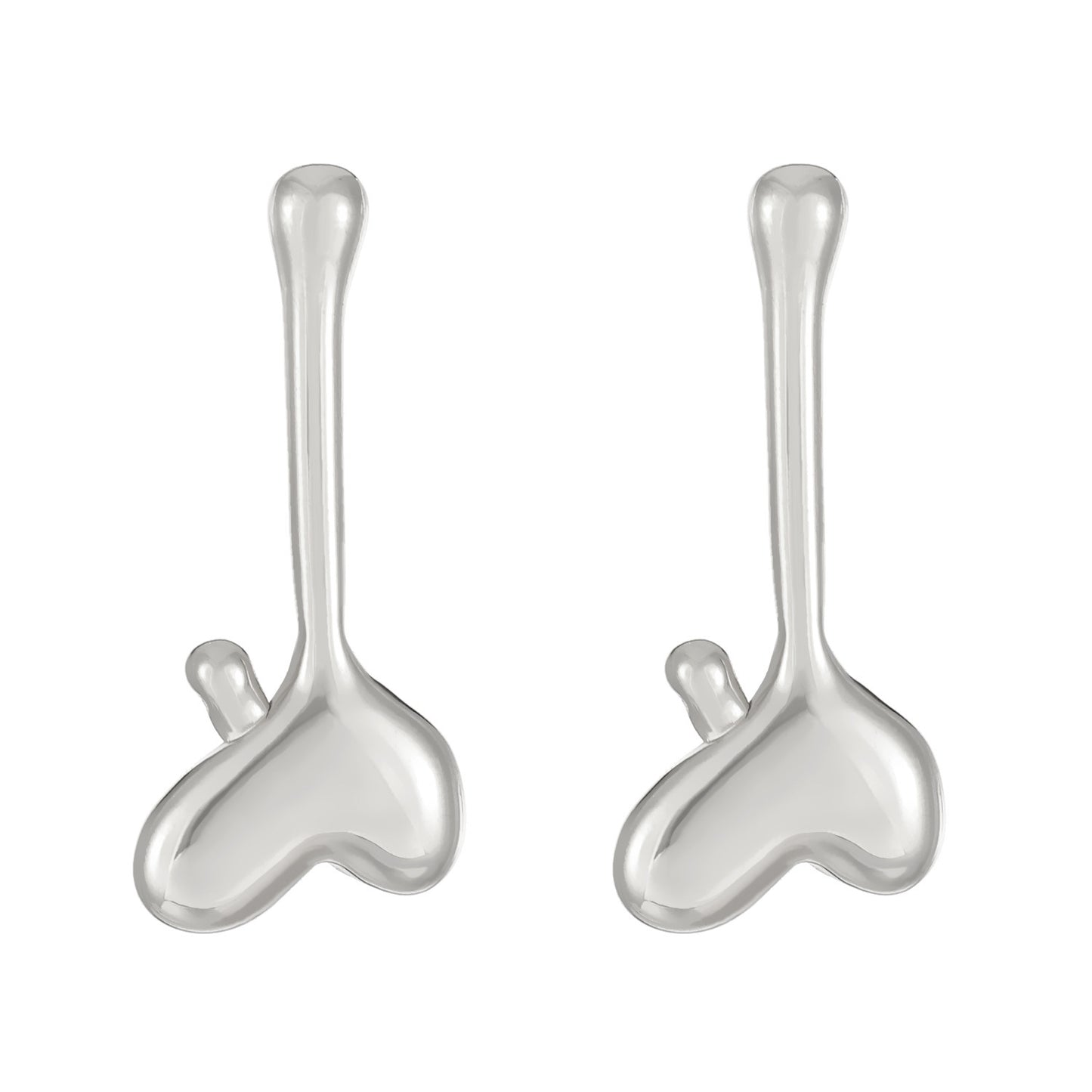 Titanium Steel Pleated Geometric Earrings Women's New Irregular Round Square Love Stud Earrings Medieval Earrings Tide