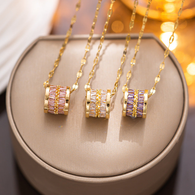 Douyin Internet Celebrity Popular Fashion Crystal Transfer Bead Necklace Korean Version Simple Female Collarbone Chain, Give Girlfriend Gift