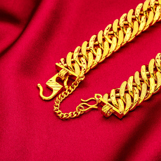 Gold Plated Men's Boss Bracelet Safety Bracelet