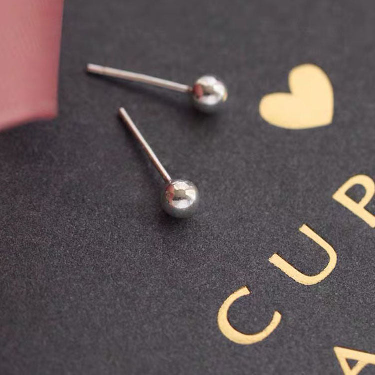 S925 Silver Needle Simple Ear Hole Earrings, Women's Small and Versatile Commuting Temperament Earrings, No Need To Pick Ear Accessories When Sleeping