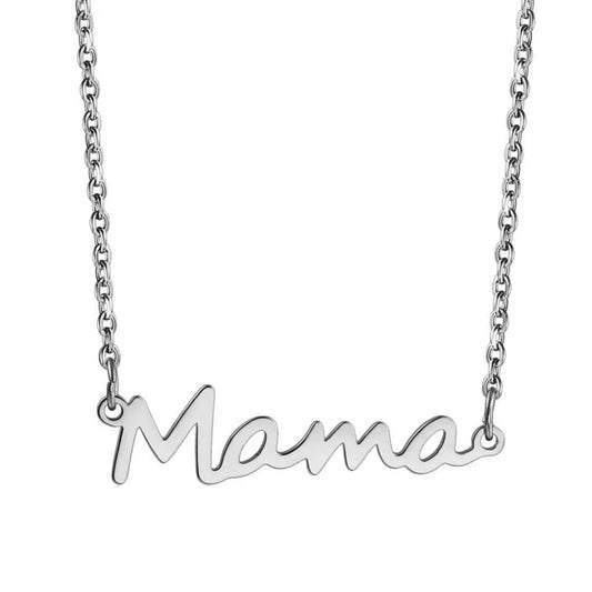 European and American Fashion Creative Design Mother's Day Gift Stainless Steel Mama Letter Pendant Necklace