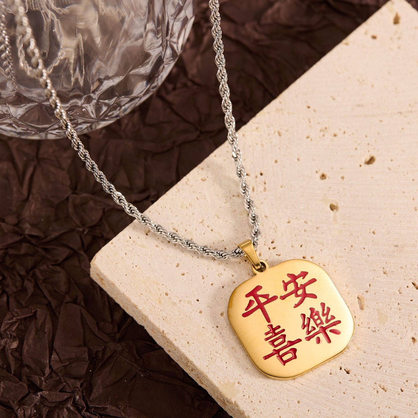 Summer New Titanium Steel Non-fading Versatile Necklace Light Luxury Simple Pendant Women's Necklace