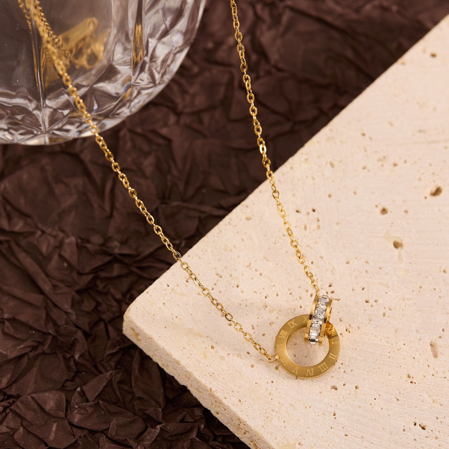 Summer New Titanium Steel Non-fading Versatile Necklace Light Luxury Simple Pendant Women's Necklace