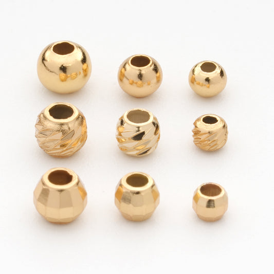 S925 Silver Bead Light Board Bead Batch Flower Bead Laser Bead S925 Silver Bead Accessories DIY Accessories Factory Direct Sales Combination