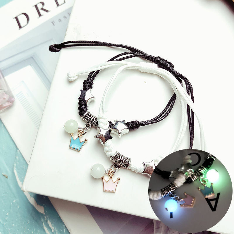 Popular Luminous Bracelet Female Student Two Girlfriends Friendship Korean Version Fashion Luminous Bracelet Male and Female Couples