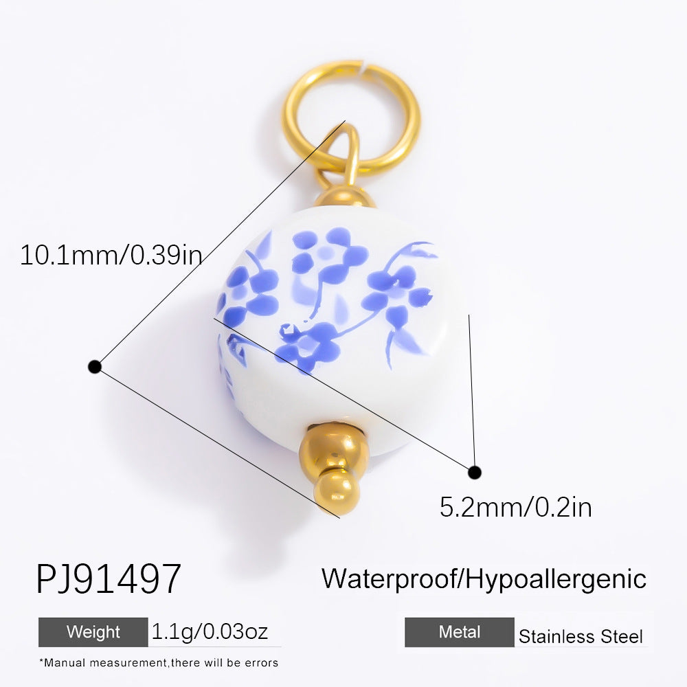 DIY Jewelry Accessories Do Not Fade, High-end Necklace Accessories Electroplated 18k Real Gold Stainless Steel Pendant Single Pendant